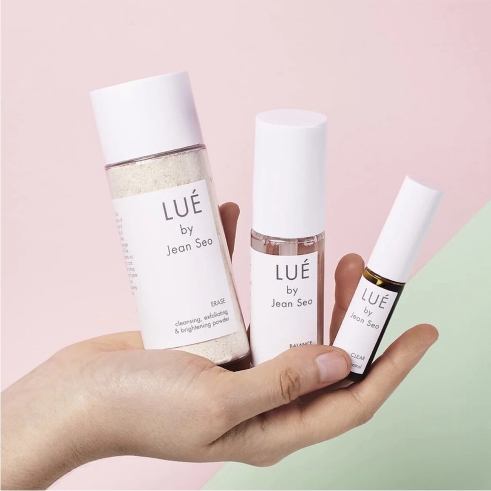 New in box! 3 piece Lue by Jean Seo Skin solution set! Erase, Balance,Clear Skin